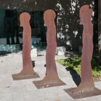 Kiliansplatz Würzburg, Germany<br>
"Figur 1000" von Horst Antes Figur 1000 (Würzburg, Germany)