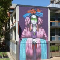 Wandmalerei an der University of Adelaide, South Australia