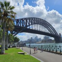 Harbour Bridge Sydney, New South Wales<br>
Die ikonische Brücke über den Hafen der Stadt Harbour Bridge Sydney, New South Wales