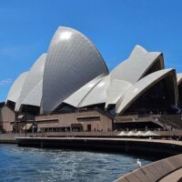 Sydney Opera House, New South Wales<br>
Das Opernhaus von Sydney ist das Wahrzeichen der Stadt Sydney Opera House, New South Wales