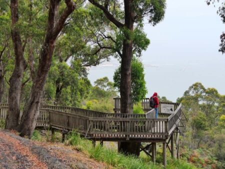 Round Hill Lookout Burnie, Tasmania<br>
Ein verregneter Blick auf die Tasmanische See Round Hill Lookout Burnie, Tasmania