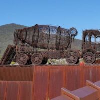 "Concrete Mixer" von Wim Delvoye vor dem Museum of Old and New Art Hobart, Tasmania<br>
Kunst ist, was der Künstler dafür hält... AUS-TAS-2.15_liegewiese_mona_hobart_tasmania
