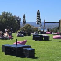 Museum of Old and New Art (MONA) Hobart, Tasmania<br>
Auf dieser Liegewiese lässt es sich aushalten AUS-TAS-2.15_liegewiese_mona_hobart_tasmania