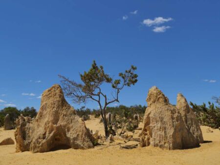 Pinnacles Desert im Nambung National Park, Western Australia Pinnacles Desert im Nambung National Park, Western Australia