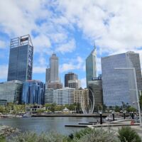 Skyline am Elizabeth Quay Perth, Western Australia<br>
Hier schlägt das Herz der Stadt Skyline am Elizabeth Quay Perth, Western Australia