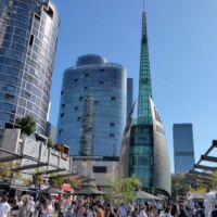 Barrack Square Markets am Bell Tower Perth, Western Australia<br>
Jeden Sonntag findet hier ein großer Outdoor Brunch Markt statt Barrack Square Markets am Bell Tower Perth, Western Australia