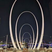 "Spanda" von Christian de Vietri am Elizabeth Quay Perth, Western Australia<br>
Das Wahrzeichen der Stadt bei Nacht "Spanda" von Christian de Vietri am Elizabeth Quay Perth, Western Australia