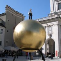 Salzburg, Austria<br>
"Sphaera" von Stephan Balkenhol Sphaera (Salzburg, Austria)