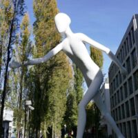 Leopoldstraße München, Germany<br>
"Walking Man" von Jonathan Borofsky Walking Man (München, Germany)