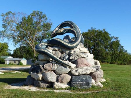 Giant Snake Monument in Inwood, Manitoba Giant Snake Monument in Inwood, Manitoba