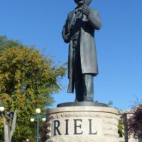 Louis Riel Monument in Winnipeg, Manitoba