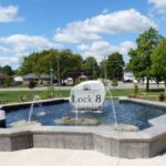 Lock 8 am Welland Canal in Port Colborne, Ontario
