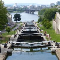 Rideau Canal und Ottawa Locks in Ottawa, Ontario Rideau Canal und Ottawa Locks in Ottawa, Ontario