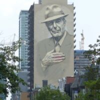 Leonard Cohen Wandgemälde in Montréal, Québec