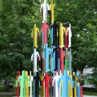 McGill University in Montréal, Québec<br>
"Human Structures" von Jonathan Borofsky Human Structures (Montréal, Québec)
