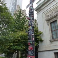 "Residential School Totem Pole" in Montréal, Québec "Residential School Totem Pole" in Montréal, Québec