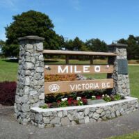 Mile-0-Marker in Victoria, British Columbia