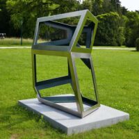 Gustavsgarten Bad Homburg, Germany 2025<br>
"Cut & Fold #5" von Richard Deacon Cut & Fold #5" (Bad Homburg, Germany 2025)