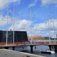 Copenhagen, Denmark<br>
"Cirkelbroen" von Olafur Eliasson Cirkelbroen (Copenhagen, Denmark)