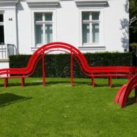 Bielefeld, Germany<br>
"Modified Social Bench NY #15" von Jeppe Hein Modified Social Bench NY #15 (Bielefeld, Germany)