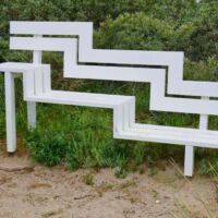 ARKEN Museum of Contemporary Art Ishøj, Denmark<br>
"Modified Social Bench U" von Jeppe Hein Modified Social Bench U (Ishøj, Denmark)