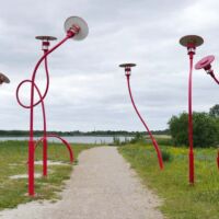 Arkenwalk Ishøj, Denmark<br>
"Modified Street Lights" von Jeppe Hein Modified Street Lights (Ishøj, Denmark)
