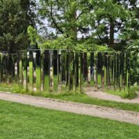 Ordrupgaard Charlottenlund, Denmark<br>
"Semi Circular Mirror Labyrinth II" von Jeppe Hein Semi Circular Mirror Labyrinth II (Charlottenlund, Denmark)