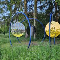 LIFE Campus Kongens Lyngby, Denmark<br>
"Sun, Moon and the Earth" von Jeppe Hein Sun, Moon and the Earth (Kongens Lyngby, Denmark)