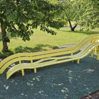 Elsass Foundation Charlottenlund, Denmark<br>
"Modified Social Benches Elsass Foundation" von Jeppe Hein Modified Social Benches Elsass Foundation (Charlottenlund, Denmark)