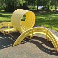 Elsass Foundation Charlottenlund, Denmark<br>
"Modified Social Benches Elsass Foundation" von Jeppe Hein Modified Social Benches Elsass Foundation (Charlottenlund, Denmark)