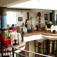 Uelzen, Germany<br>
"Bahnhof Uelzen" von Friedensreich Hundertwasser Bahnhof (Uelzen, Germany)