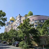 Darmstadt, Germany<br>
"Waldspirale" von Friedensreich Hundertwasser Waldspirale (Darmstadt, Germany)