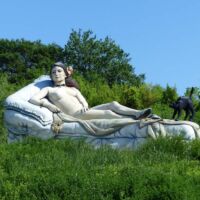 Grounds for Sculpture Hamilton, New Jersey<br>
"Confrontational Vulnerability" von Seward Johnson Confrontational Vulnerability (Hamilton, New Jersey)