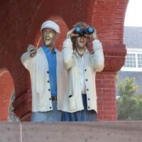 Custom House Key West, Florida<br>
"A Little to the Right" von Seward Johnson A Little to the Right (Key West, Florida)