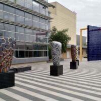Mid-America Center Council Bluffs, Iowa <br>
"Rhythm" von Jun Kaneko Rhythm (Council Bluffs, Iowa)