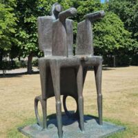 Skulpturenpark Pinakothek München, Germany<br>
"Große Biga" von Fritz Koenig Große Biga (München, Germany)