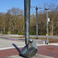 Campus Lichtwiese TU Darmstadt, Germany<br>
"Rufzeichen III" von Fritz Koenig Rufzeichen III (Darmstadt, Germany)