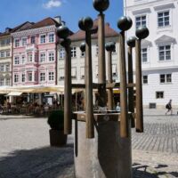 Altstadt Landshut, Germany<br>
"Großer Brunnen" von Fritz Koenig Großer Brunnen (Landshut, Germany)