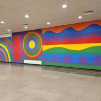 MRT Underground Network, Singapore<br>
"Wall Drawing #915" von Sol LeWitt Wall Drawing #915 (MRT, Singapore)