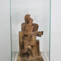 Kröller-Müller Museum Otterlo, the Netherlands<br>
"Homme assis à la guitare" von Jacques Lipchitz Homme assis à la guitare (Kröller-Müller Museum Otterlo, the Netherlands)