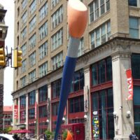 Academy of the Fine Arts Philadelphia, Pennsylvania<br>
"Paint Torch" von Claes Oldenburg Paint Torch (Philadelphia, Pennsylvania)