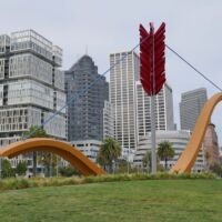 Embarcadero San Francisco, California<br>
"Cupid's Span" von Claes Oldenburg Cupid's Span (San Francisco, California)