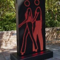 Citygarden St. Louis, Missouri<br>
"Bruce and Sara Walking" von Julian Opie Bruce and Sara Walking (St. Louis, Missouri)