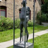 Worpswede, Germany<br>
"Mann im Gerüst" von Waldemar Otto Mann im Gerüst (Worpswede, Germany)