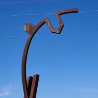 Kinzigbrücke Offenburg, Germany<br>
"Zwei Skulpturen für Offenburg" von Werner Pokorny Zwei Skulpturen für Offenburg (Offenburg, Germany)