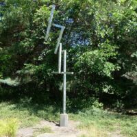 Frederik Meijer Gardens and Sculpture Park Grand Rapids, Michigan<br>
"Five Lines Diagonal Jointed II" von George Rickey Five Lines Diagonal Jointed II (Grand Rapids, Michigan)
