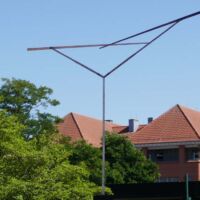 Hochschule Fulda, Germany<br>
"Two Fixed Two Moving Lines Asymmetric" von George Rickey Two Fixed Two Moving Lines Asymmetric (Fulda, Germany)