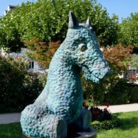 Bad Homburg, Germany 2025<br>
"Tribute to Moondog I" von Thomas Schütte Tribute to Moondog I (Bad Homburg, Germany 2025)