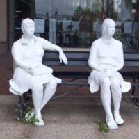 Three Figures on Four Benches (Cleveland, Ohio)