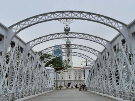 Historische Anderson Bridge, Singapore Historische Anderson Bridge, Singapore